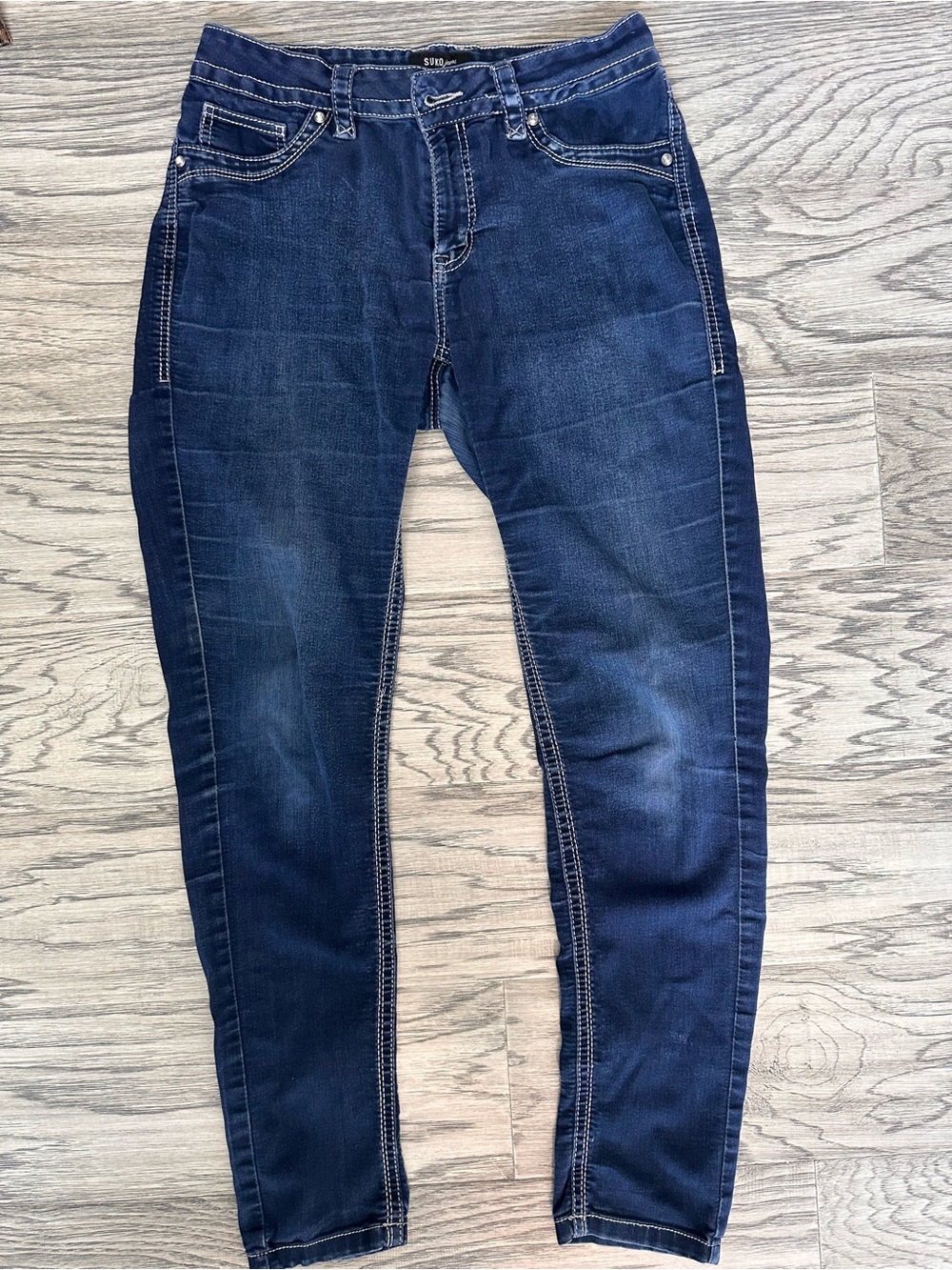 Slim Straight Women’s Jeans in Dark Blue - St. John's Bay